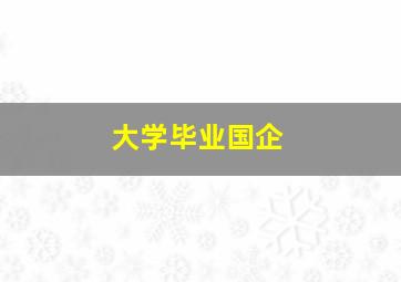 大学毕业国企