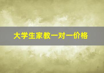 大学生家教一对一价格