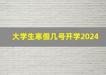 大学生寒假几号开学2024