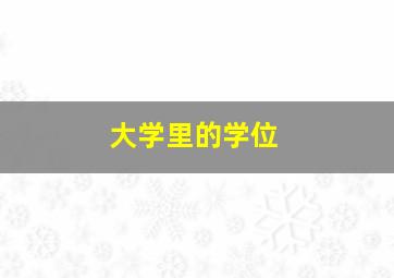 大学里的学位