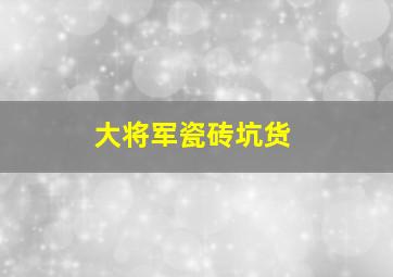 大将军瓷砖坑货