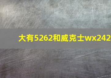 大有5262和威克士wx242