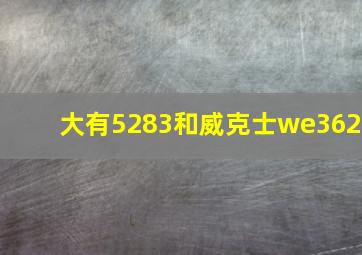 大有5283和威克士we362