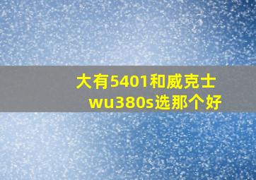 大有5401和威克士wu380s选那个好