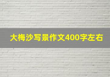 大梅沙写景作文400字左右