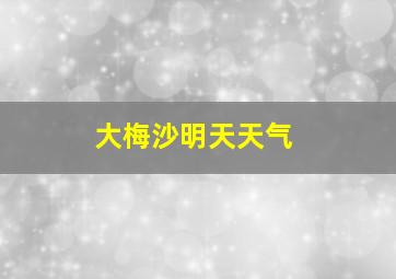 大梅沙明天天气