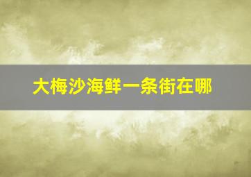 大梅沙海鲜一条街在哪