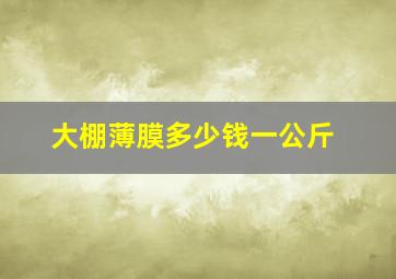 大棚薄膜多少钱一公斤