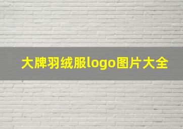 大牌羽绒服logo图片大全