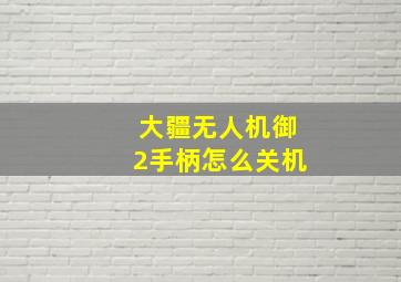 大疆无人机御2手柄怎么关机