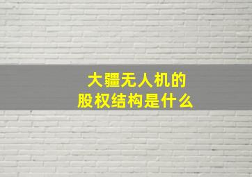 大疆无人机的股权结构是什么