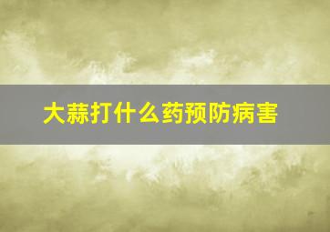 大蒜打什么药预防病害