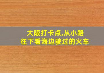 大阪打卡点,从小路往下看海边驶过的火车