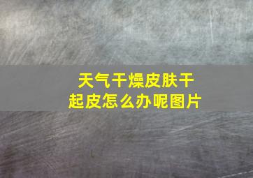 天气干燥皮肤干起皮怎么办呢图片