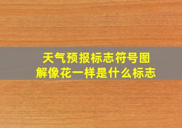 天气预报标志符号图解像花一样是什么标志