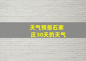 天气预报石家庄30天的天气