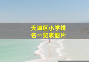 天津区小学排名一览表图片