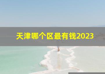 天津哪个区最有钱2023