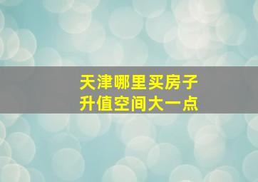 天津哪里买房子升值空间大一点