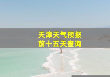 天津天气预报前十五天查询