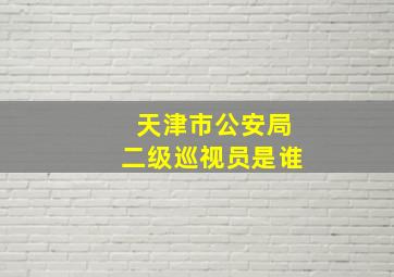 天津市公安局二级巡视员是谁