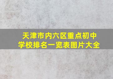 天津市内六区重点初中学校排名一览表图片大全