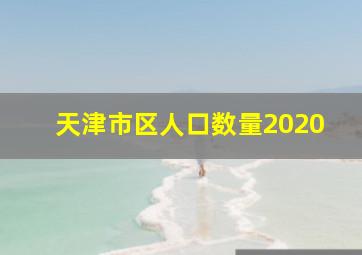 天津市区人口数量2020