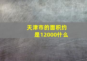 天津市的面积约是12000什么