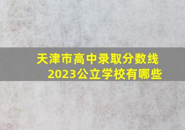 天津市高中录取分数线2023公立学校有哪些