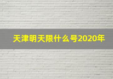 天津明天限什么号2020年