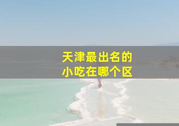 天津最出名的小吃在哪个区