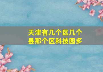 天津有几个区几个县那个区科技园多