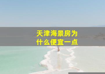 天津海景房为什么便宜一点