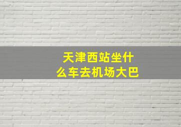 天津西站坐什么车去机场大巴