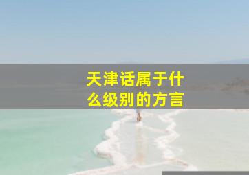 天津话属于什么级别的方言