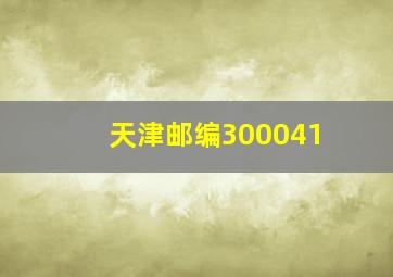 天津邮编300041