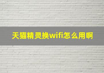 天猫精灵换wifi怎么用啊