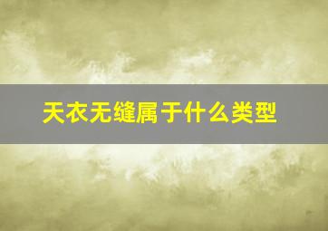 天衣无缝属于什么类型