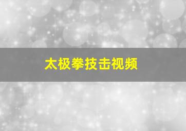 太极拳技击视频