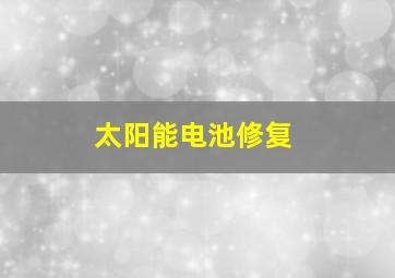 太阳能电池修复