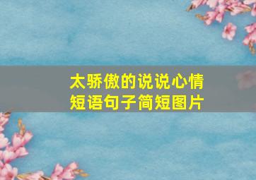 太骄傲的说说心情短语句子简短图片