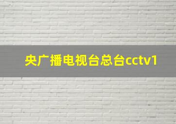 央广播电视台总台cctv1