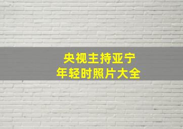 央视主持亚宁年轻时照片大全