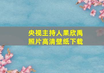 央视主持人果欣禹照片高清壁纸下载