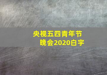 央视五四青年节晚会2020白宇