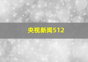 央视新闻512