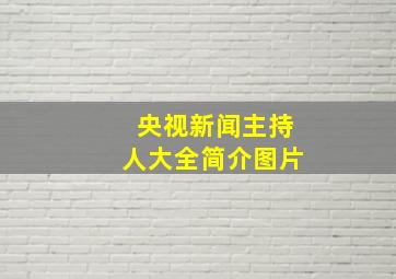 央视新闻主持人大全简介图片