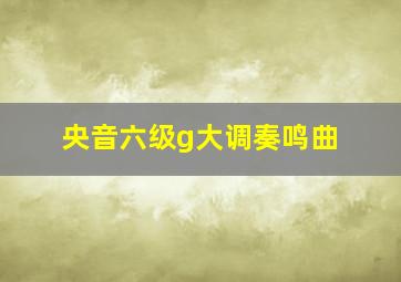 央音六级g大调奏鸣曲