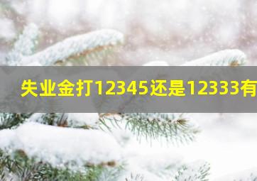 失业金打12345还是12333有用