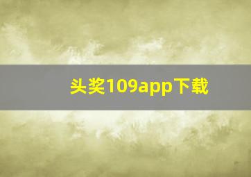 头奖109app下载